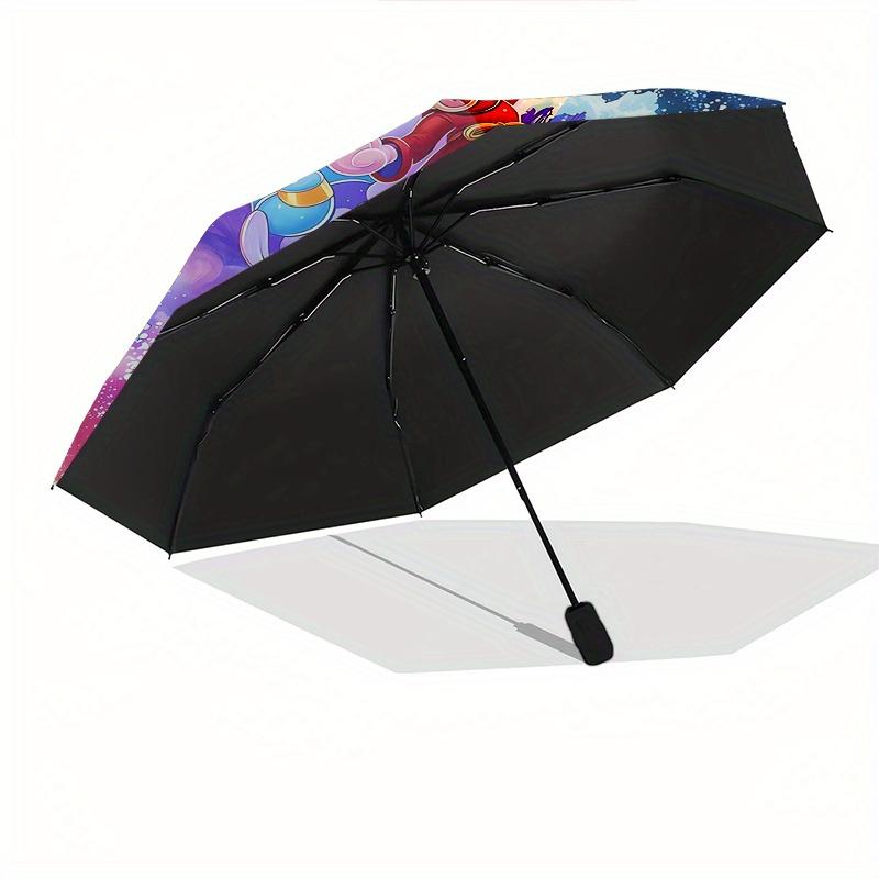 Disney Classic Characters Automatic Opening and Closing Umbrella - Small Umbrella Suitable for Various Occasions, Portable 3-Fold Small Umbr