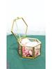 Hexagonal Engagement & Wedding Ring Box - Transparent Glass Jewelry Storage Gift Box