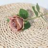 Single Velvet Strand Rose Simulation Flower Table Decor And Special Occasions