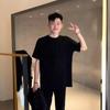 Mens Heavyweight Cotton T Shirt Basic Plain Casual Short Sleeve Tee Daily Wear