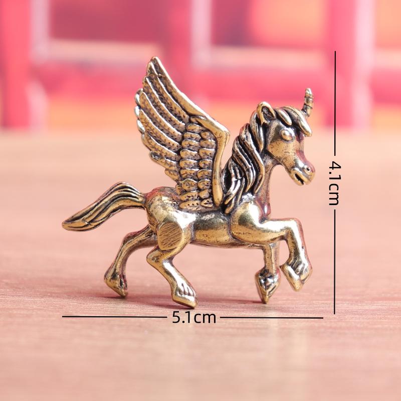 Antike Kupfer Europa Mythologische Tiere Tapfere Truppen Pferd Dekorationen Messing Pegasus Heimdekoration