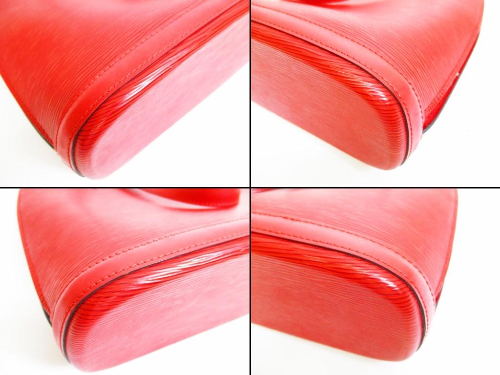 Authentic LOUIS VUITTON Epi Leather Red Tote Shoppers Bag Purse Lussac #6973 Refurbished