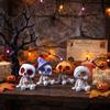 4pcs/set Resin Material Halloween Figurines Pumpkin Mummy Ghost Mini Decoration  Desktop Display