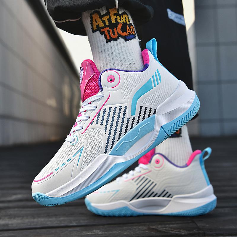 

Youth basketball shoes men s and women s game boots sports shoes high-top sports shoes primary and secondary school students concrete ground actual co 45