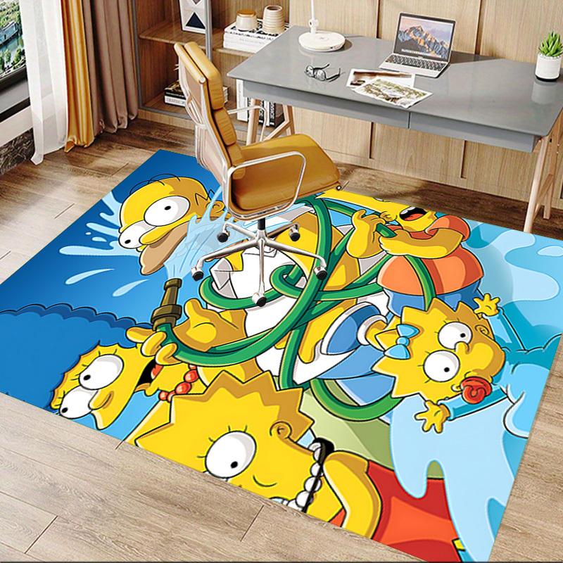 1PC Homer Simpson Lisa Simpson Carpet Ultra Soft, Thick & Absorbent, Non Slip Machine Washable Mat for Entryway