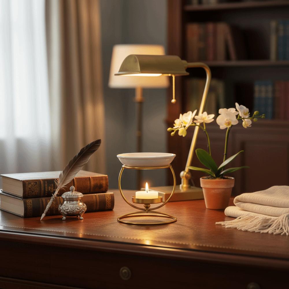 Minimalistischer ätherischer Öl-Brenner Eisen Aromatherapie Kerzenhalter Meditationsraum