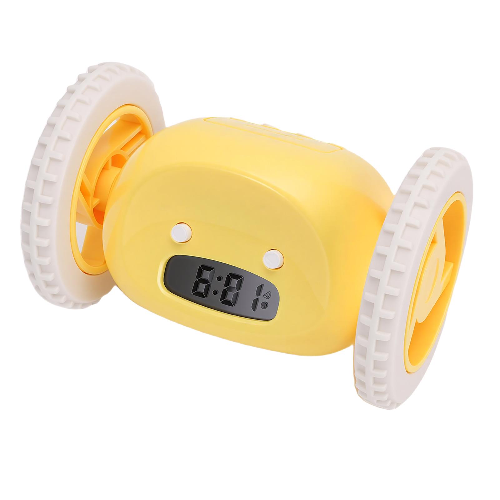 

Extra Loud Alarm Clock for Heavy Sleepers On Wheels Roll Run Away Vibrating Smart Snooze Digital Alarm Clock for Bedroom