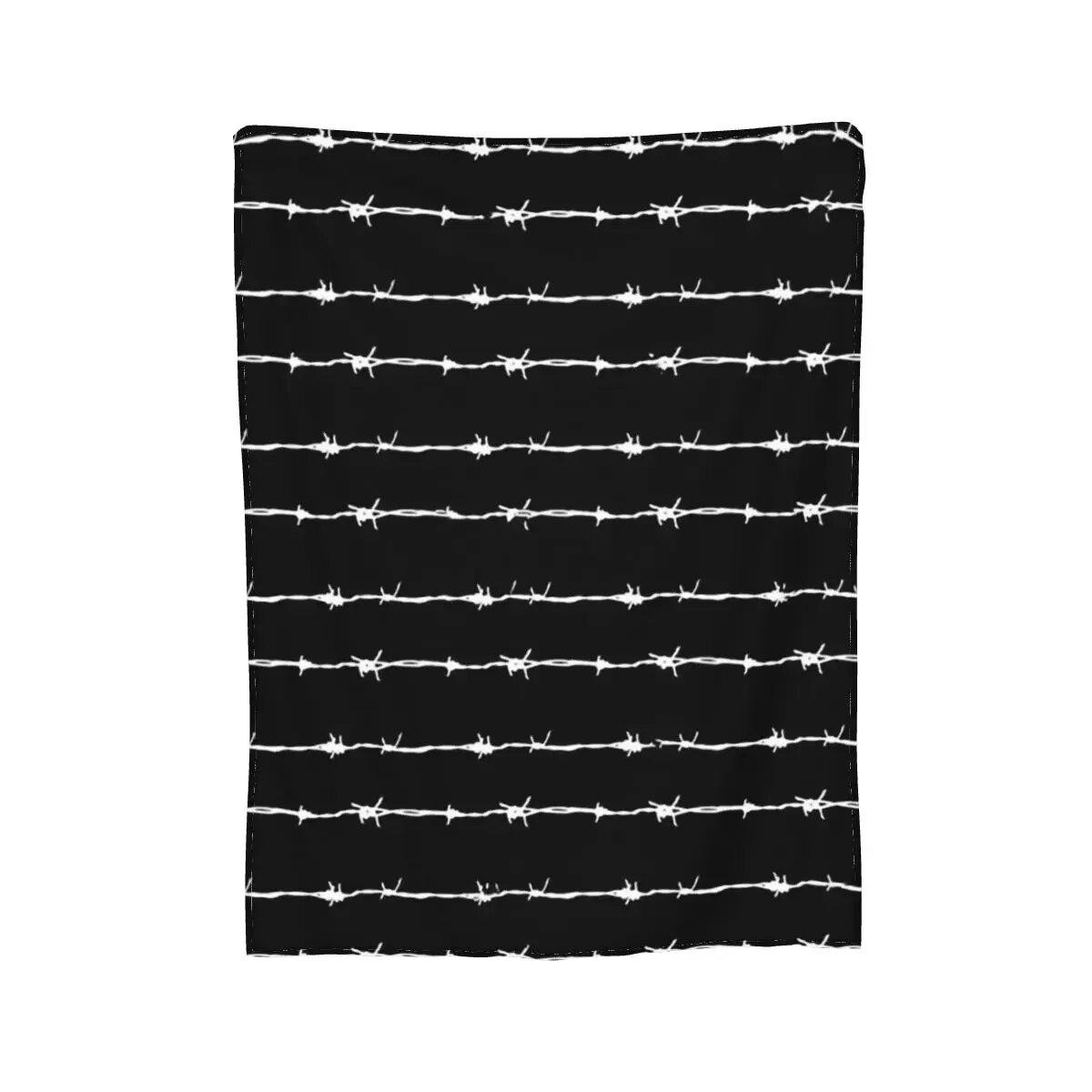 

Одеяло из колючей проволоки, мягкое теплое фланелевое одеяло для кровати, гостиной, пикника, путешествия, домашнего дивана 75x100cm 30x40in