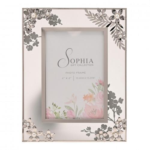 Sophia Classic Silver Daisy Photo Frame 4 x 6