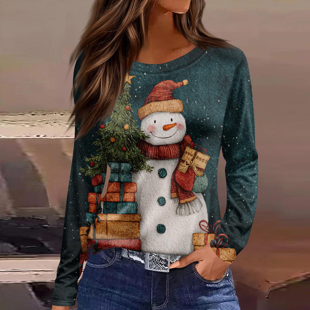 Womens's Fashion Casual Halloween Print V-neck Mid Length Pocket 3/4 Sleeve Top