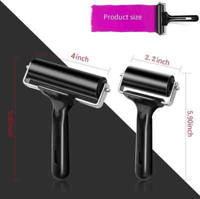 6/10cm Brayer Rollers Crafting Brayer Rollers for Printmaking Brayer Tool Paint Brush Ink Applicator Art Craft Oil Painting Tool