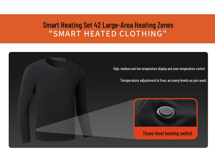 Smart Temperature-Controlled Heated Pants Set with Velvet Lining for Cold Protection - Middle-Aged and Elderly