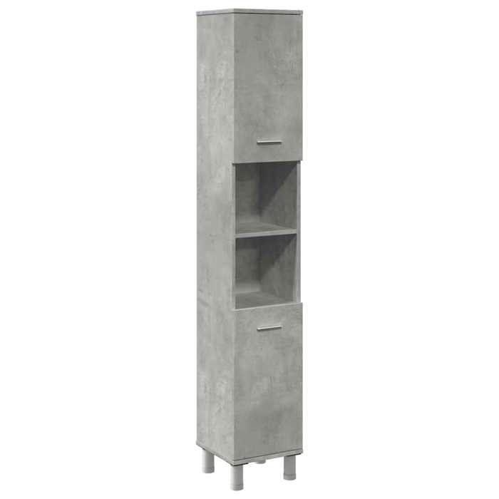 VidaXL Bathroom Cabinet Concrete Grey 30x30x179 Cm Chipboard 856139