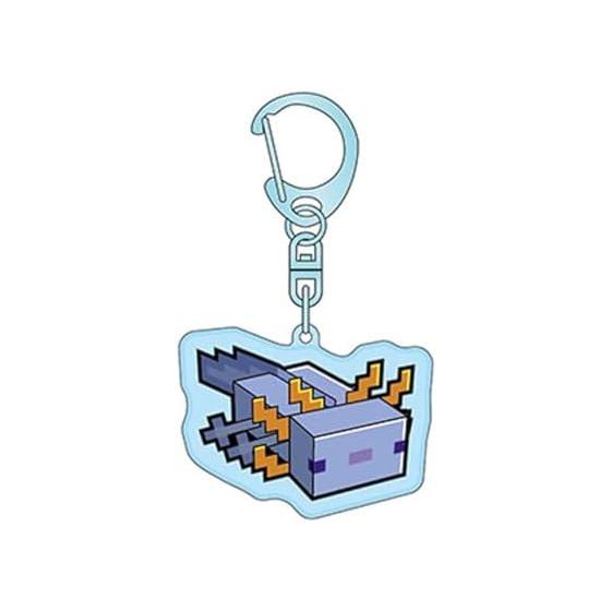 K Company Minecraft Plump Keychain Axolotl/Blue MCT-PU-UB H72W40D10mm