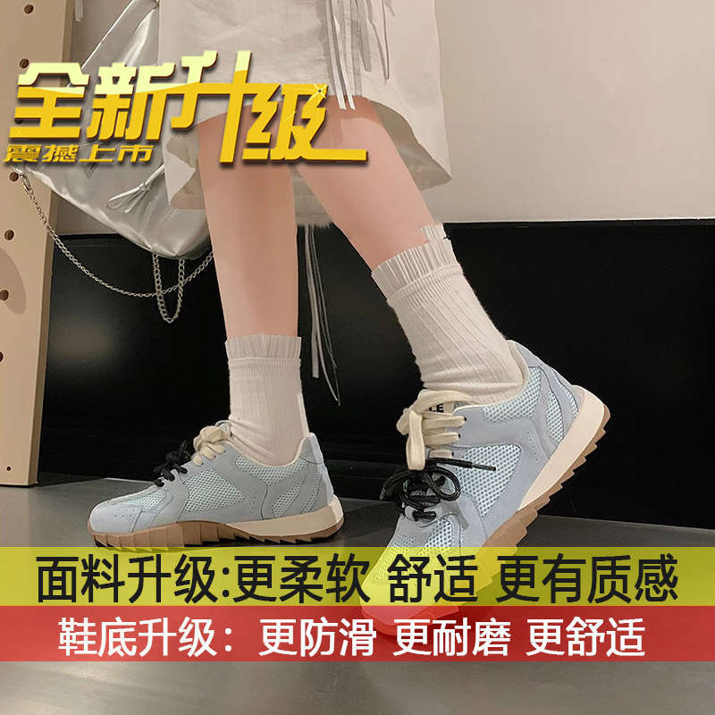 

Легкие кроссовки на мягкой подошве немецкого типа женские осень 2025 новые популярные спортивно-повседневные туфли оригинальные универсальные белые туфли 40