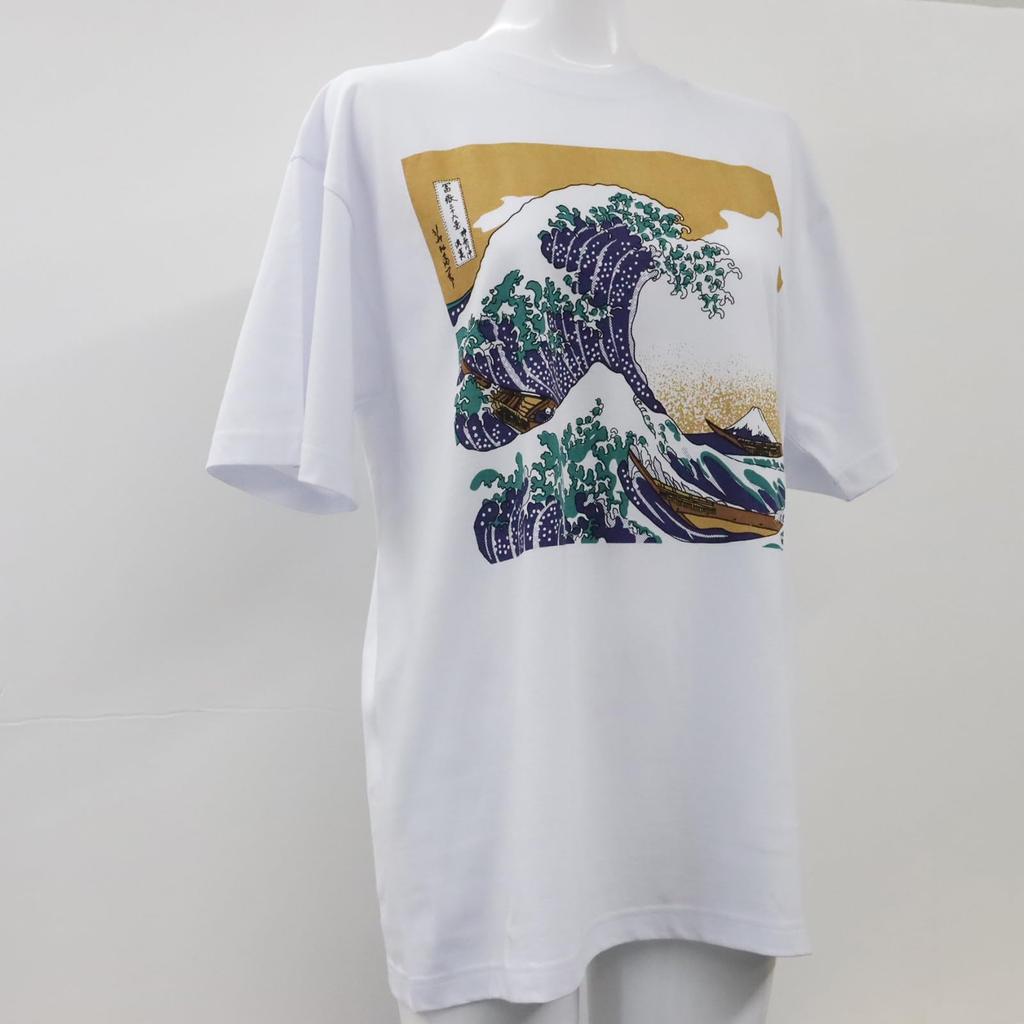 Japanese Souvenir The Great Wave off Size White Shin-ei [T-shirt, Kanagawa] S,