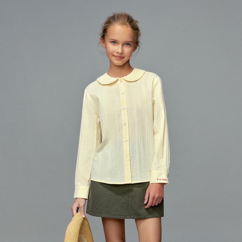 ELLE KIDS Girls  French Style Doll Collar Long-Sleeve Shirt 160