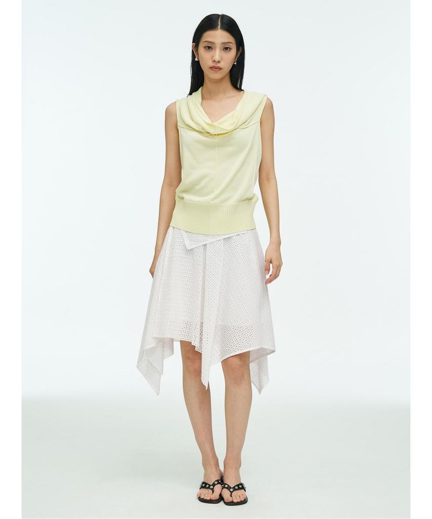 Anggae Eyelet Scarf Skirt White