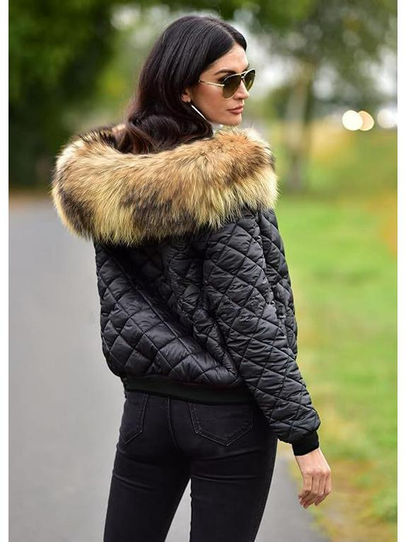 Women's Plus Size Hooded Cotton-Padded Jacket - European & American Style, Short, Warm, Suitable for Autumn & Winter