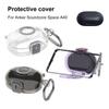 TPU Shockproof Case for Anker Soundcore Space A40 Foldable Kickstand Metal Carabiner Clip Clear Transparent Cover