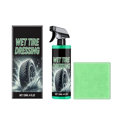 Car Tire Gloss Spray Car Tire Decontamination Polishing Maintenance Brightening Liquid Coating Agent 120ml