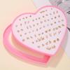36 Pairs Non-allergenic Heart Box Earring Set - Fashionable, Non-repeating Designs for Women and Best Friends.
