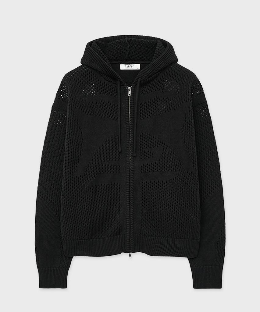 Lmood Craft Graphic Scallop Hoodie Knit Zip-Up (2 Colors)