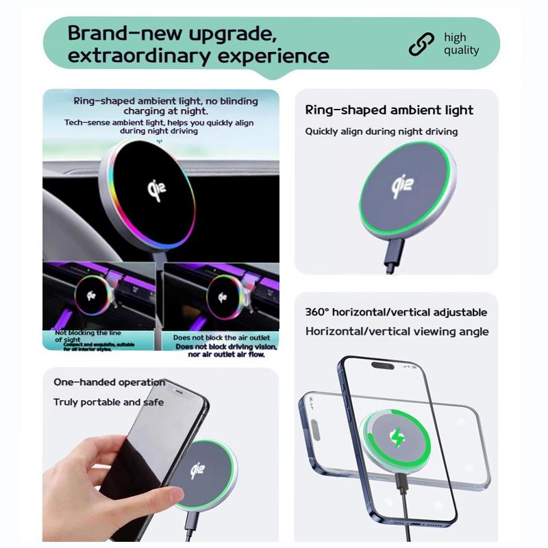 For BMW 2 3 4 5 7 8 series X3X5X6X7 IX G20 G60 G70 G45 G05 G06 G07 G30 F44 Car Magnetic wireless charging phone holder accessory