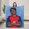 Football L-Lamine Yamal Spain Blanket Flannel Textile Decor Portable Warm Throw Blankets for Home Office Bedspreads