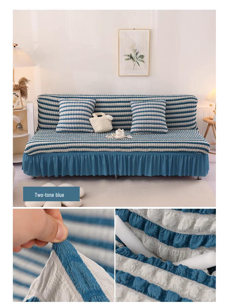 

Эластичный однотонный чехол для дивана-кровати для раскладных диванов без подлокотников Small (120-150 cm)