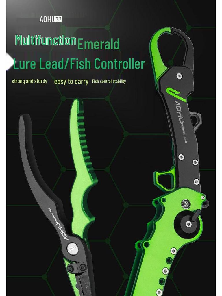 Aohuke Aluminum Fishing Pliers & Gripper - Rustproof, Multifunctional, Fish Holder