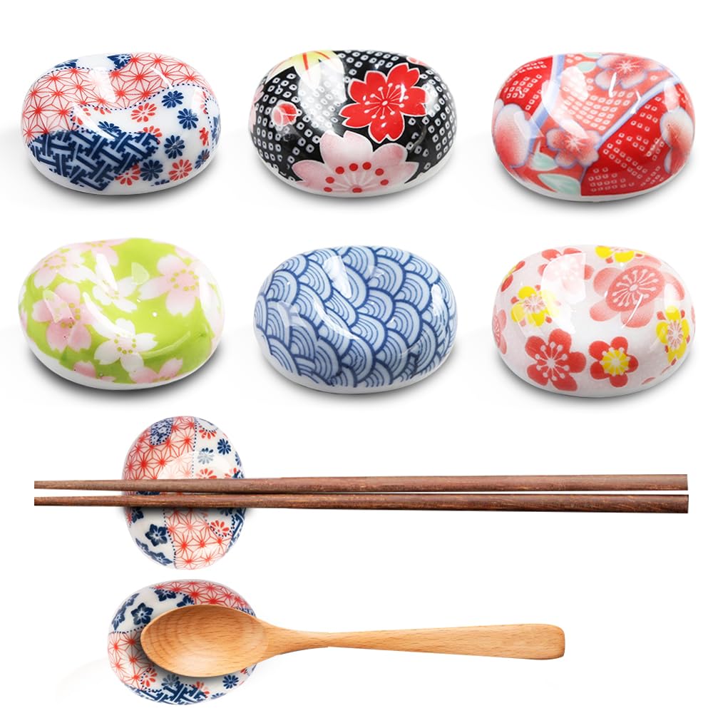 Chopstick chopstick oval cherry blossom pillow chopstick chopstick spoon simple cutlery Japanese Japanese Japanese chopstick small item table set of 6