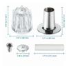 3 Pieces Shower Knob Replacement Kit Long-Lasting 12-Tooth Valve Handle And