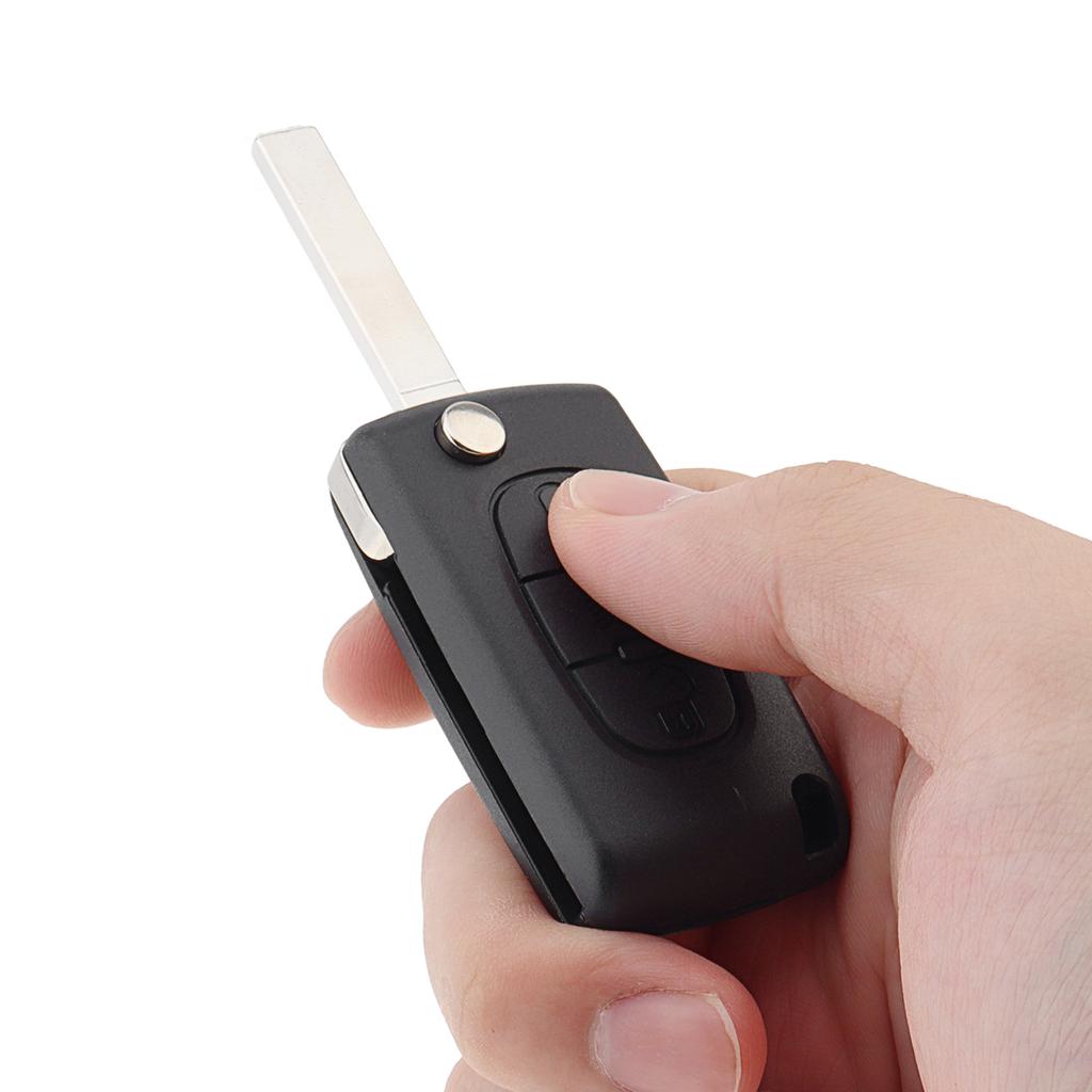 3 Button Flip Key Fob Case Replacement Durabled for 207-407 Citroen C1-C4 with Tools Key Chain Screwdriver