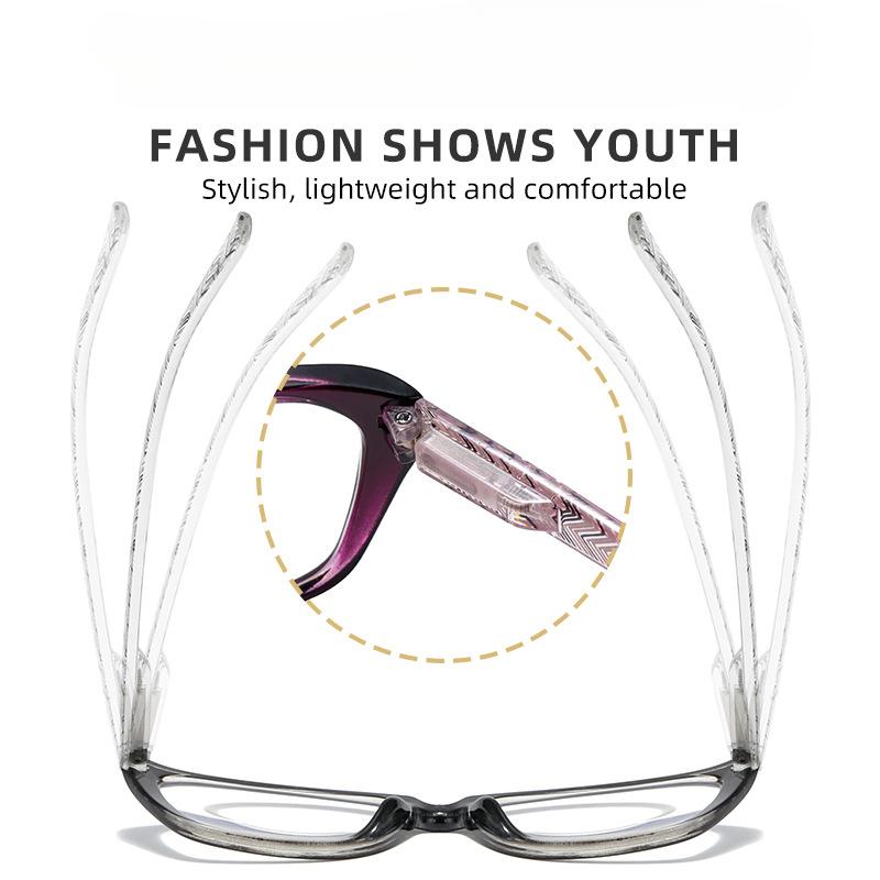 Women Reading Glasses Anti Blue Light Eyeglasses Ultra Light Elasticity Retro Spring Leg Presbyopia Hyperopia Men Eyewear