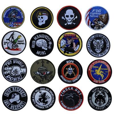 Floral Fabric Embroidery Velcro Patch for Outdoor Bags and Armbands
