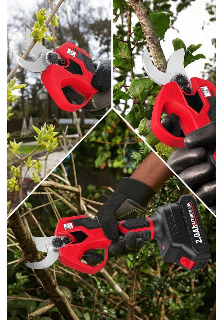 Brushless Electric Handheld Pruning Shears with Lithium Battery and Digital Display