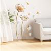 Creative Chinese Style Tulip Wall Sticker Self Adhesive Elegant Simulated Flower Decal for Bedroom Bedside TV Background Wall Decor