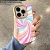 Phone Case: 2D Flat Lambskin Suitable for iPhone 18 17 16 15 14 13 Pro Protective Case, Glitter Swirl, Christmas and Halloween Gift
