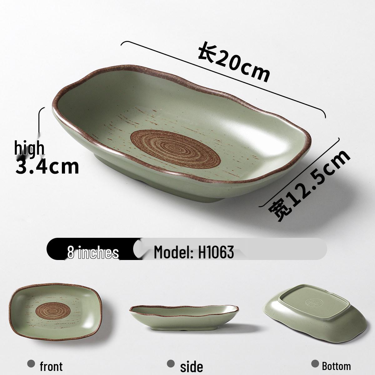 Xiangyuanmei Melamine Compartment Plate - Faux Porcelain Dipping Sauce & Snack Dish