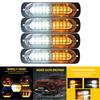 4pcs 10 LED Strobe  Lights Flashing Warning Beacon Signal Amber White