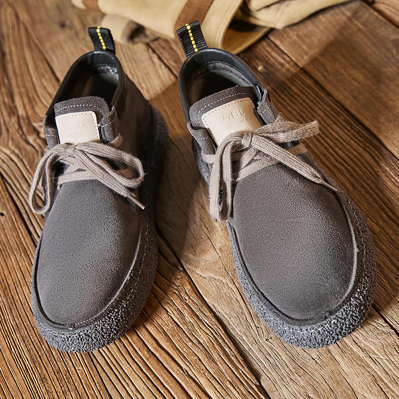 Men Sewing Retro Shoes Soft Handmade Casual Suede Leather Non-slip Classic Breathable Comfortable Slip-on Spring Summer Autumn