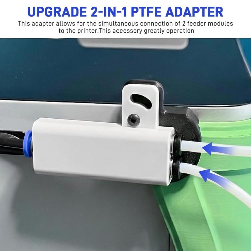 Upgraded Removable PTFE Tube Connectors PTFE Tube Adapter Suitable With X1C X1 P1P P1S P2S H2D H2S H2C 3D Printers