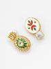 Gold-Plated Chikku Stone-Studded & Beaded Handcrafted Jewellery Set