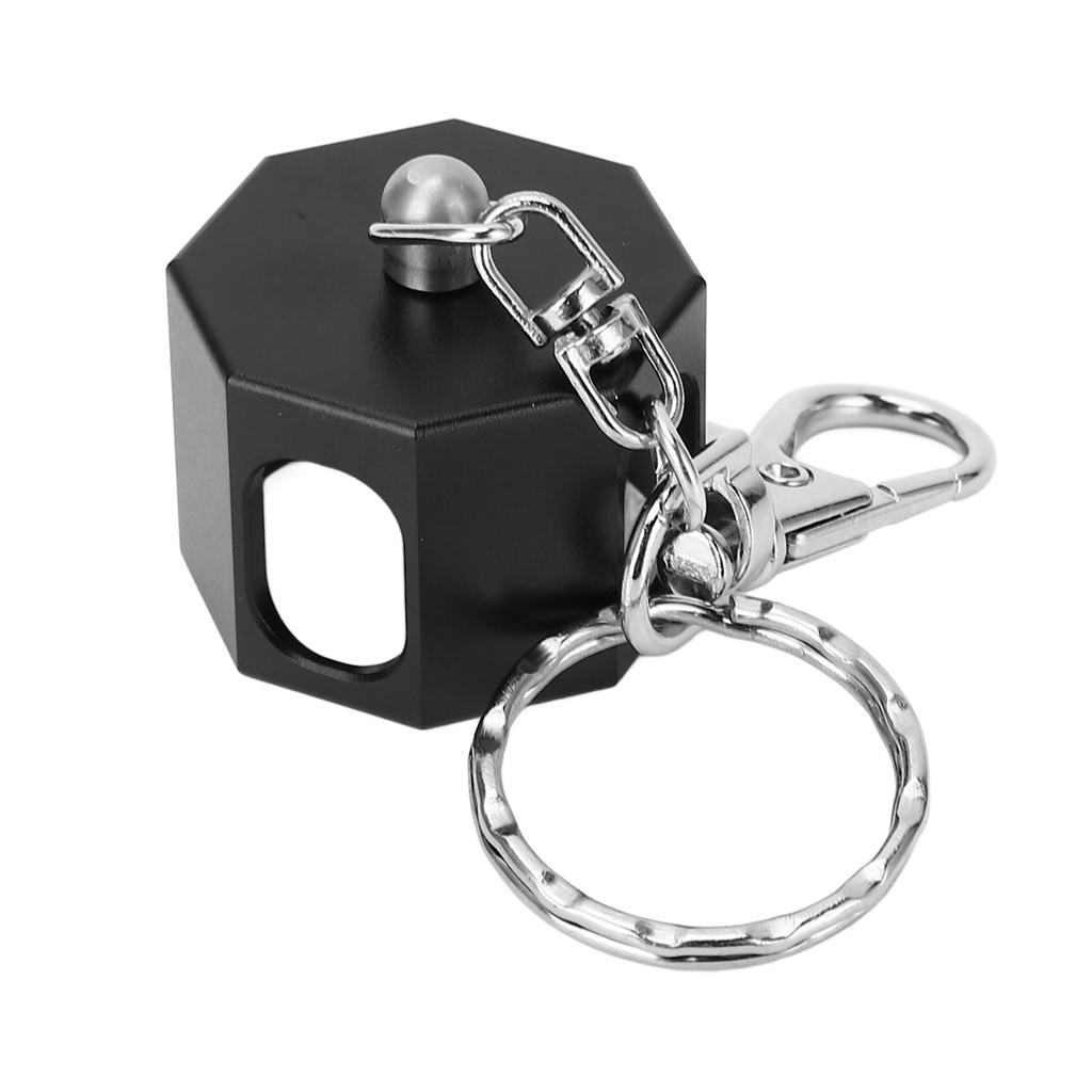 Aluminium Billard Kreidehalter Magnetisch Tragbar Achteckig Pool Queue Kreideetui mit Schlüsselanhänger für