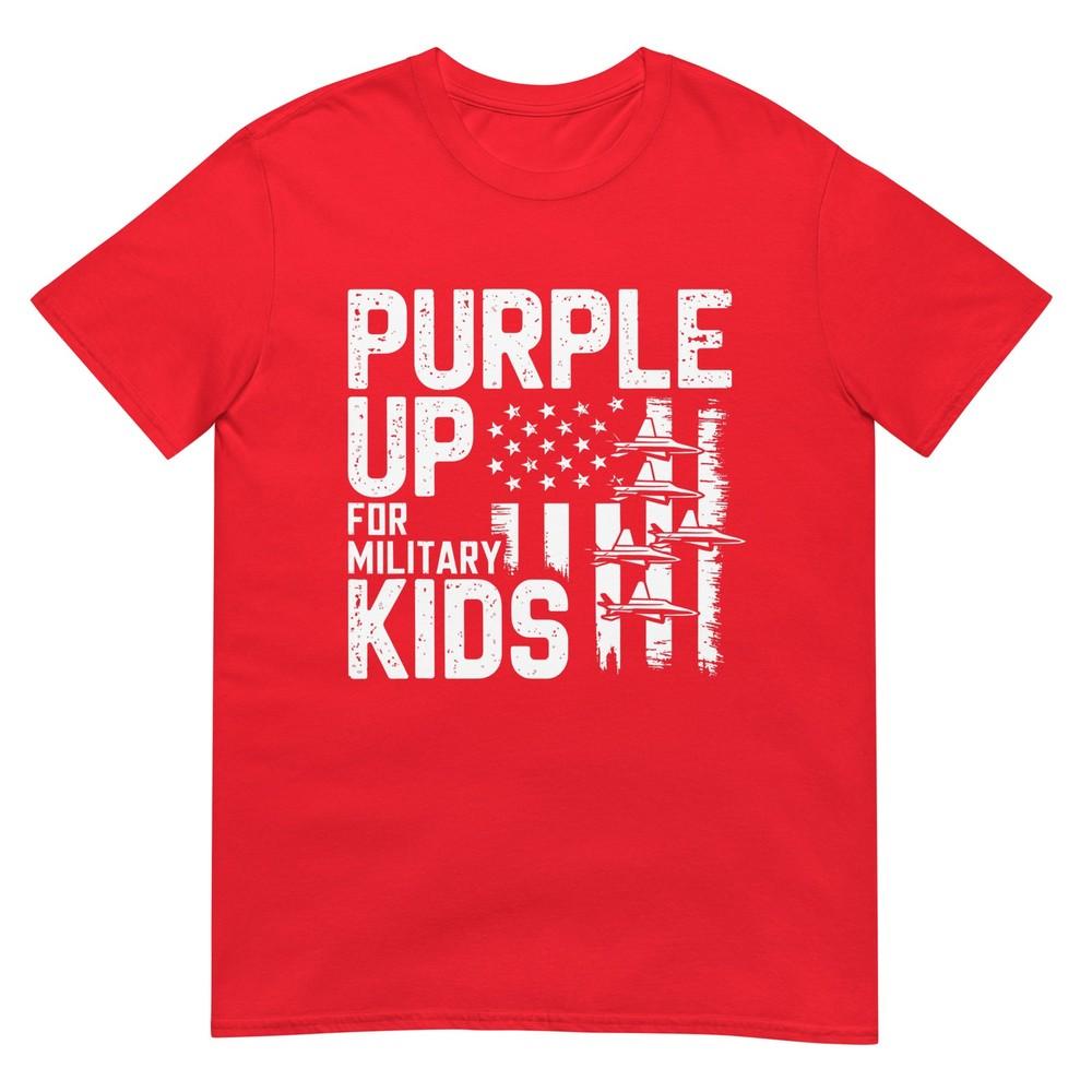 Purple Up For Military Kids Flag Military Child Month Tshirt S
