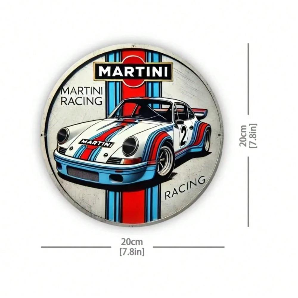 Vintage Martini Metal Tin Sign Durable Aluminum Art for Garden Porch Balcony Wall Decor