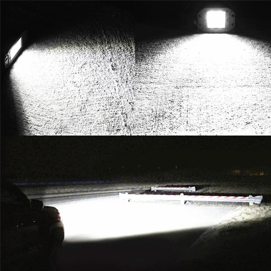 2x 48W Spot Flood Combo LED Work Light Car 4x4 Off-Road Flush Mount Bumper Lamps