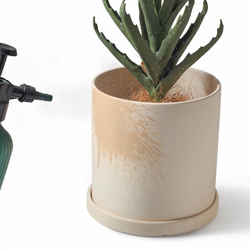 Nordic Ceramic Apple Planter with Tray