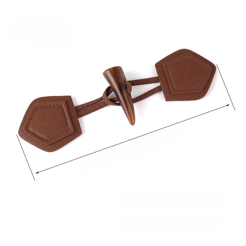 High Quality Horn Buttons Cotton Rope Resin Ox Horn Combined Button Woman's Coat Sewing Supplies